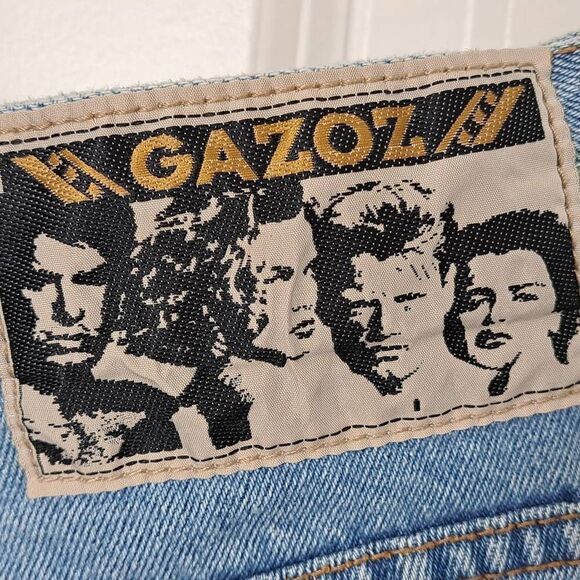 Gazoz Womens Blue Denim Cotton High Waisted Vintage Jean Shorts Size 11 - Picture 7 of 8
